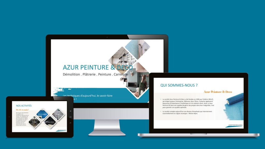 Présentation Powerpoint Azur Peinture et Deco